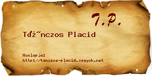 Tánczos Placid névjegykártya